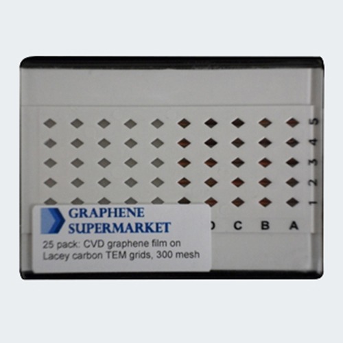 25 pack: CVD Graphene TEM Grid on Lacey Carbon Support
