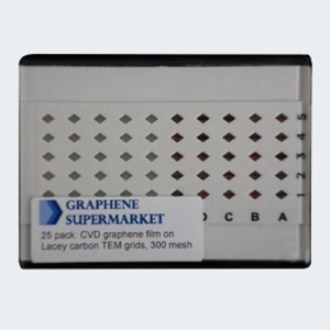 25 pack: CVD Graphene TEM Grid on Lacey Carbon Support
